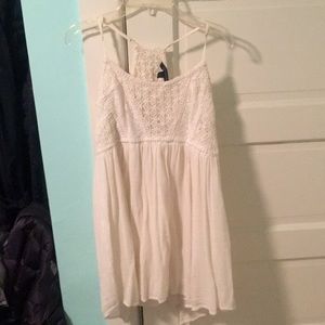 Crochet top white dress